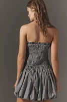 By Anthropologie Strapless Smocked Mini Dress