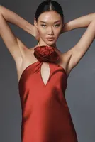 Delfi Collective Floral Halter Cutout Maxi Dress