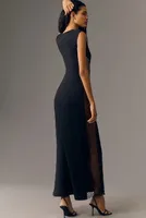 Delfi Collective Sleeveless Sheer-Side Maxi Dress
