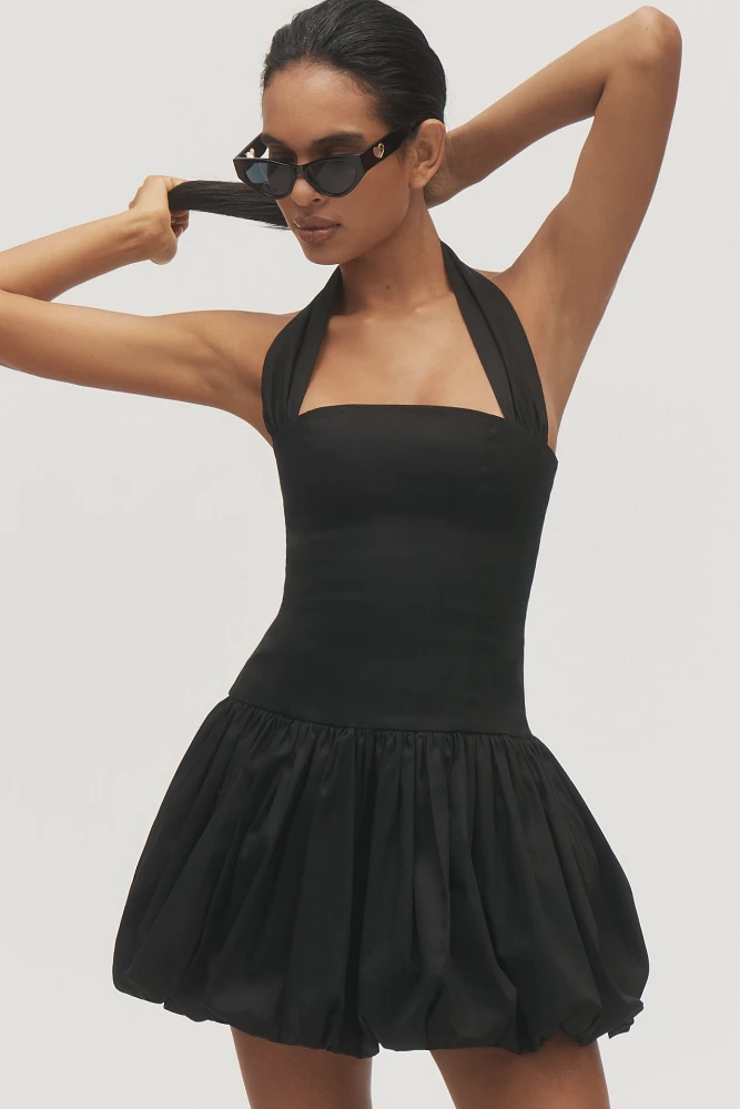 Delfi Collective Halter Bubble Mini Dress