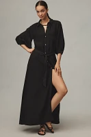 The Mona Linen Shirt Dress By Maeve