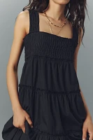 The Helena Square-Neck Tiered Midi Dress: Smocked Edition
