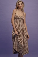 For Love & Lemons Gingerbread Gingham Dress