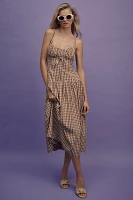 For Love & Lemons Gingerbread Gingham Dress