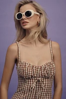 For Love & Lemons Gingerbread Gingham Dress