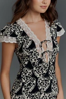 For Love & Lemons Short-Sleeve V-Neck Midi Dress