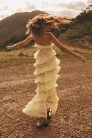 For Love & Lemons Debby Tiered Ruffle Midi Dress