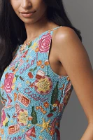 For Love & Lemons Ciao Beaded Mini Dress