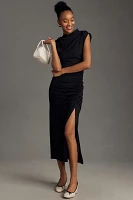 The Maya Ruched Cowl-Neck Dress