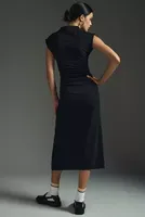 The Maya Ruched Cowl-Neck Dress