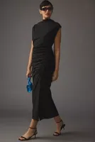 The Maya Ruched Cowl-Neck Dress