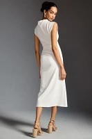 The Maya Ruched Cowl-Neck Dress