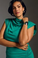The Maya Ruched Cowl-Neck Dress