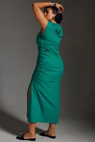 The Maya Ruched Cowl-Neck Dress