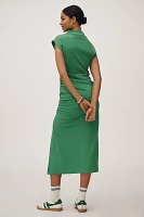 The Maya Ruched Cowl-Neck Dress