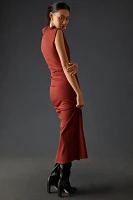 The Maya Ruched Cowl-Neck Dress
