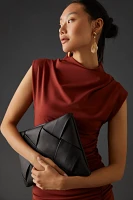 The Maya Ruched Cowl-Neck Dress