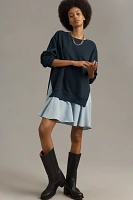 Maeve Long-Sleeve Twofer Mini Dress