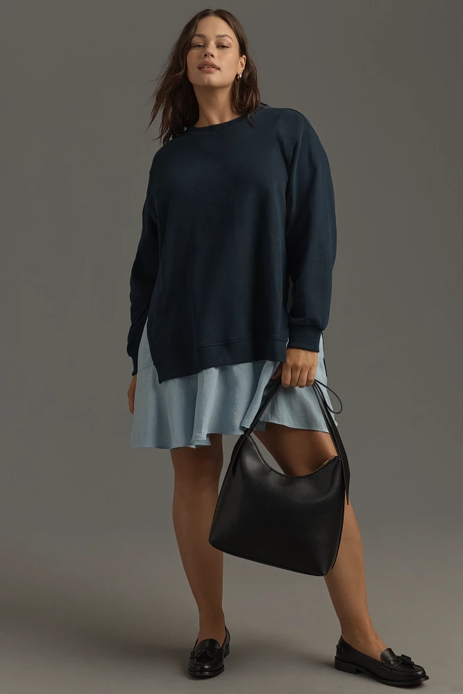 Maeve Long-Sleeve Twofer Mini Dress