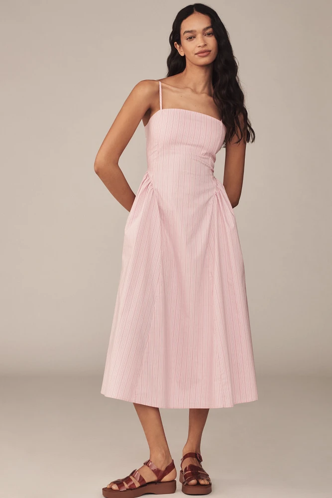 Maeve Sleeveless Fitted A-Line Midi Dress