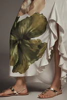 By Anthropologie One-Shoulder Asymmetric Floral Maxi Dress