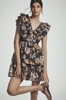 By Anthropologie Sleeveless Ruffled A-Line Mini Dress