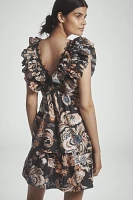 By Anthropologie Sleeveless Ruffled A-Line Mini Dress