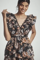 By Anthropologie Sleeveless Ruffled A-Line Mini Dress