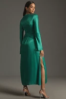 The Wolf Gang Fleur Satin Maxi Dress