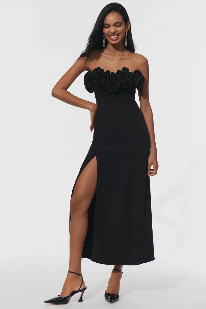 The Wolf Gang Rosa Strapless Ruffle Dress