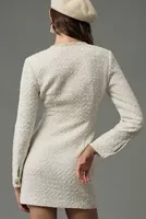 Endless Rose V-Neck Trim Detail Tweed Dress