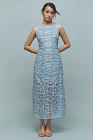 Endless Rose Sleeveless Textured Midi Dress