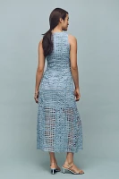 Endless Rose Sleeveless Textured Midi Dress