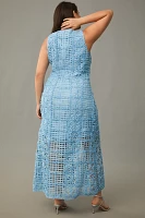 Endless Rose Sleeveless Textured Midi Dress