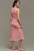 Endless Rose Sleeveless Textured Midi Dress