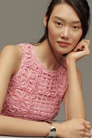 Endless Rose Sleeveless Textured Midi Dress