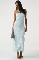 Endless Rose Strapless Textured Column Midi Dress
