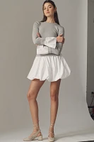 Endless Rose Long-Sleeve Twofer Bubble Mini Dress