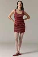 Endless Rose Scoop-Neck Tweed Mini Dress