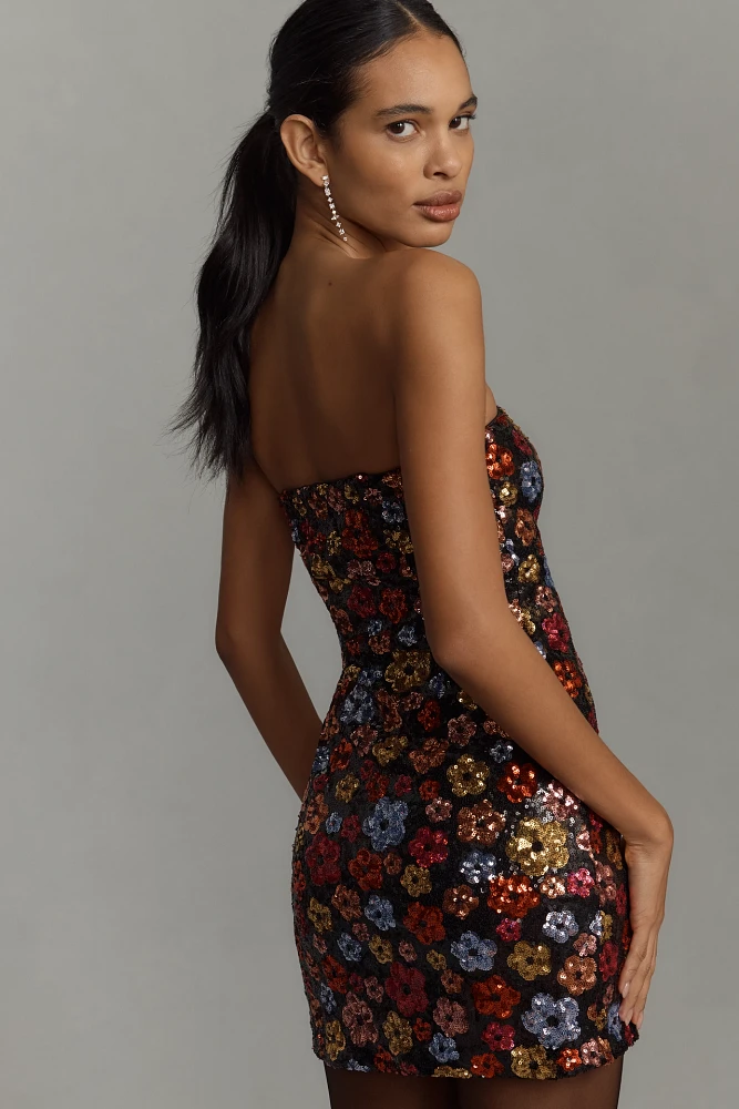 Endless Rose Strapless Sequin Mini Dress