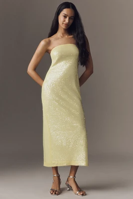 Endless Rose Strapless Sequin Slim Midi Dress