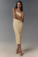 Endless Rose Scallop Lace Slim Midi Dress