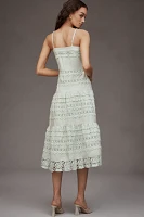Endless Rose Linen Blend Sleeveless Square-Neck A-Line Midi Dress