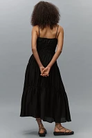 Endless Rose Sleeveless Smocked Tiered A-Line Midi Dress