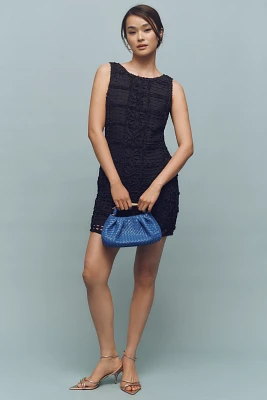 Endless Rose Sleeveless Crew-Neck Textured Mini Dress