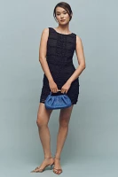 Endless Rose Sleeveless Crew-Neck Textured Mini Dress