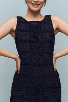 Endless Rose Sleeveless Crew-Neck Textured Mini Dress