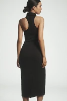 Endless Rose Strapless Scarf Column Midi Dress