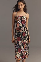 Endless Rose Sleeveless Floral Embroidered Midi Dress