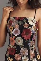 Endless Rose Sleeveless Floral Embroidered Midi Dress
